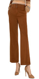 28" Inseam

Hi-rise

10" Front rise, 21-1/2" Leg opening&nbsp;

Cinch waist

Wide leg
Color: Jasper Brown
55% Cotton, 42% Rayon, 3% Spandex
Machine wash cold with like colors, Wash inside out, Gentle cycle, Do not bleach, Dry flat, Cool iron if needed, Or dry clean