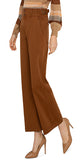 28" Inseam

Hi-rise

10" Front rise, 21-1/2" Leg opening&nbsp;

Cinch waist

Wide leg
Color: Jasper Brown
55% Cotton, 42% Rayon, 3% Spandex
Machine wash cold with like colors, Wash inside out, Gentle cycle, Do not bleach, Dry flat, Cool iron if needed, Or dry clean