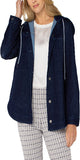 28"&nbsp;High Shoulder Point

Long sleeve

Hood with drawstrings
Front side pockets

Two chest pockets
5-button front closure
Button closure at cuff
Rounded hem

Color: Indigo
60% COTTON, 30% POLY, 10% SPANDEX
Machine Wash Cold with Like Colors, Wash Inside Out, Only Non-Chlorine Bleach When Needed, Tumble Dry Low, Warm Iron If Needed, Or Dry Clean