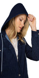 28"&nbsp;High Shoulder Point

Long sleeve

Hood with drawstrings
Front side pockets

Two chest pockets
5-button front closure
Button closure at cuff
Rounded hem

Color: Indigo
60% COTTON, 30% POLY, 10% SPANDEX
Machine Wash Cold with Like Colors, Wash Inside Out, Only Non-Chlorine Bleach When Needed, Tumble Dry Low, Warm Iron If Needed, Or Dry Clean