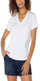 24"&nbsp;High Shoulder Point
Short Sleeve
V-neck
Straight hem
Color: White&nbsp;
49%Modal 47%Cotton 4%Spandex
Turn Inside Out, Machine Wash Cold With Like Colors, Only Non-Chlorine Bleach When Needed, Reshape When Wet, Dry Fat, Cool Iron If Needed, Or Dry Clean