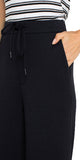 Color: Blk
Pull-on
Wide leg crop
Elastic waistband with tie front
Slant front pockets; No back pockets