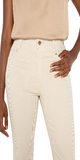 25-1/2” inseam
Mid-rise
9-5/8" Front rise; 18" Leg opening for size 4
Back pleat at hem
Stitching down leg for elongated silhouette
Set-in waistband with loops
Faux fly with no zipper
Working pockets
Color: cappuccino stripe
66% POLYESTER, 32% COTTON, 2% SPANDEX
Machine Wash Cold, Wash Separately, Wash Inside Out, Only Non-Chlorine Bleach When Needed, Tumble Dry Low, Cool Iron If Needed, Or Dry Clean